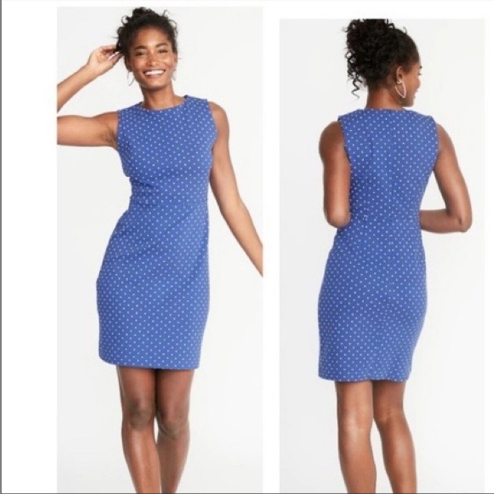 Old Navy Blue Polka Dot Dress - XS - Excellent Condition